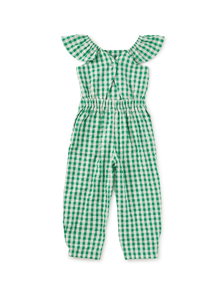 Tea Collection – Flutter Strap Jumpsuit in Garden Party Check