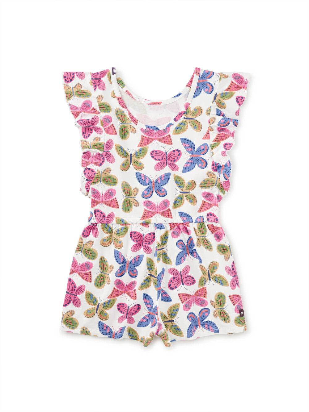 Tea Collection – Flutter Sleeve Romper in Butterflies