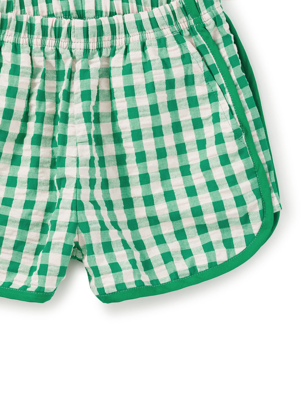 Tea Collection – Woven Dolphin Shorts in Garden Party Check