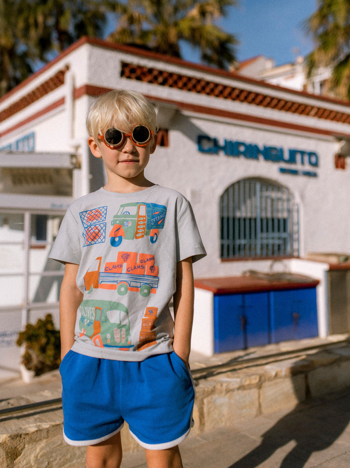 Tea Collection – Snack Squad Graphic Tee in Pearl Blue