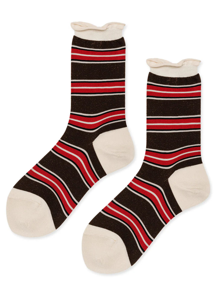 Hansel from Basel – 70s Stripe Crew in Brown