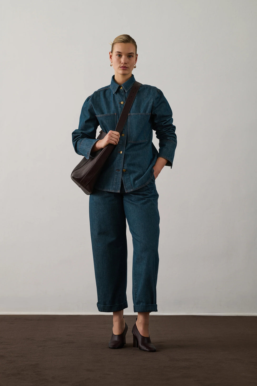 Soeur – Garance Shirt Jacket in Bleu Denim
