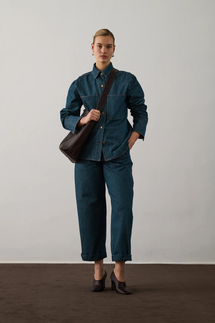 Soeur – Garance Shirt Jacket in Bleu Denim