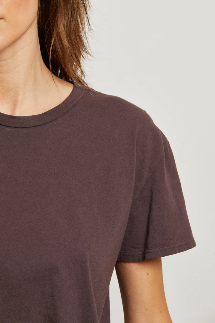 Perfect White Tee - Harley Boxy Crew in Cocoa