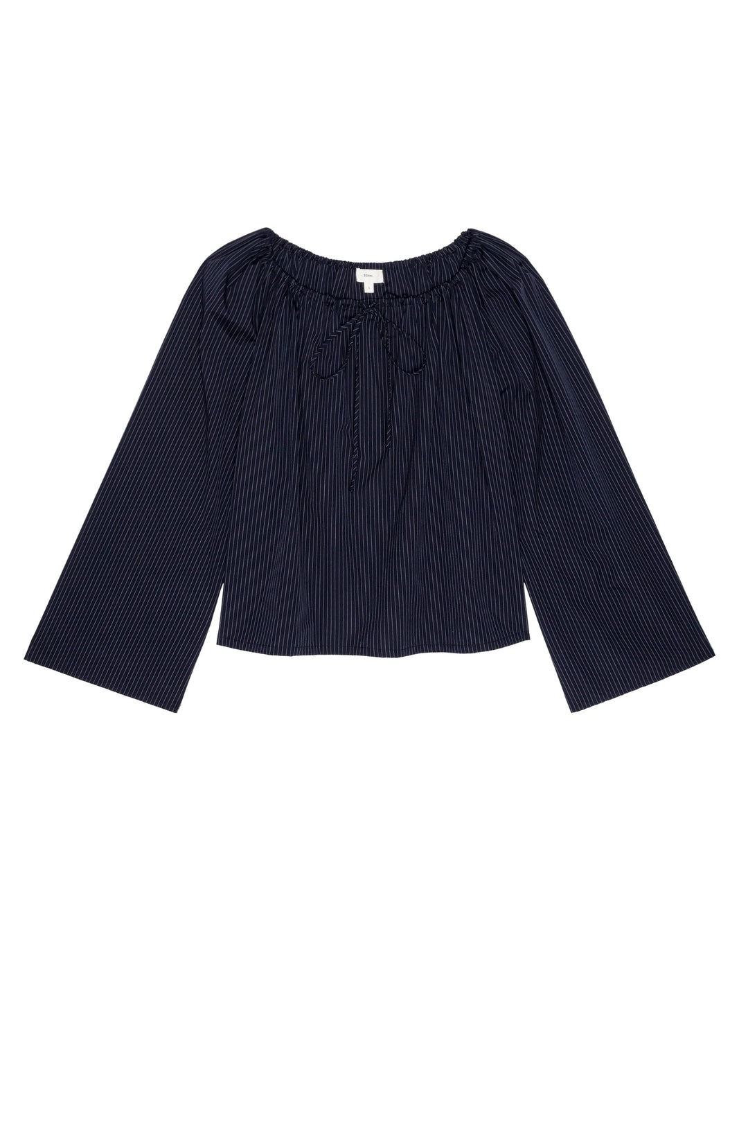DONNI - Pop Pinstripe Tie Top in Navy