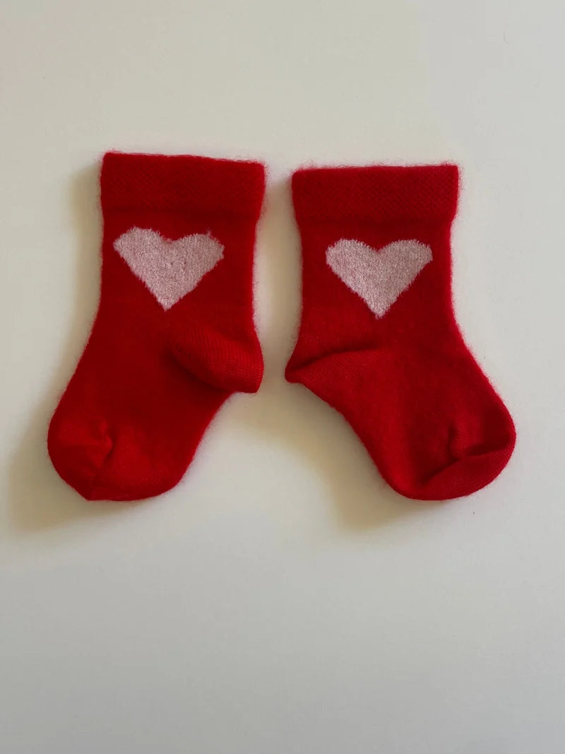 Hansel from Basel – Baby Cashmere Love Crew Sock in Scarlet
