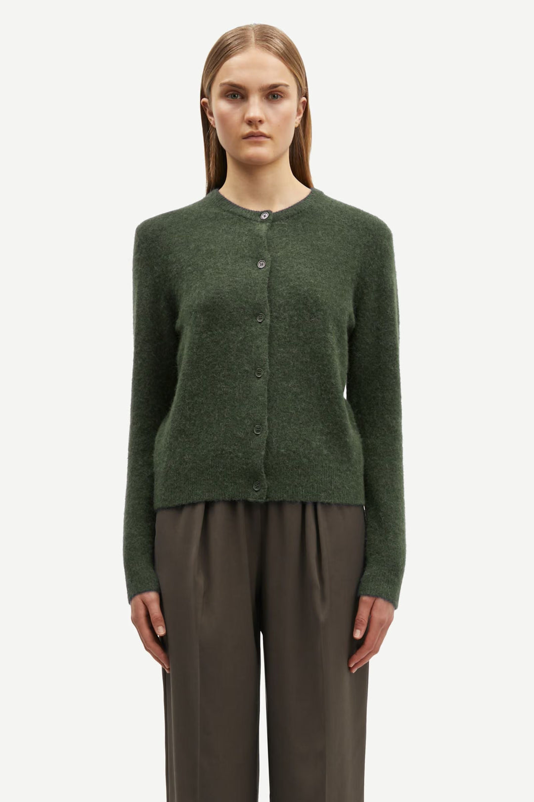 Samsoe – Nor Short Cardigan in Forest Night
