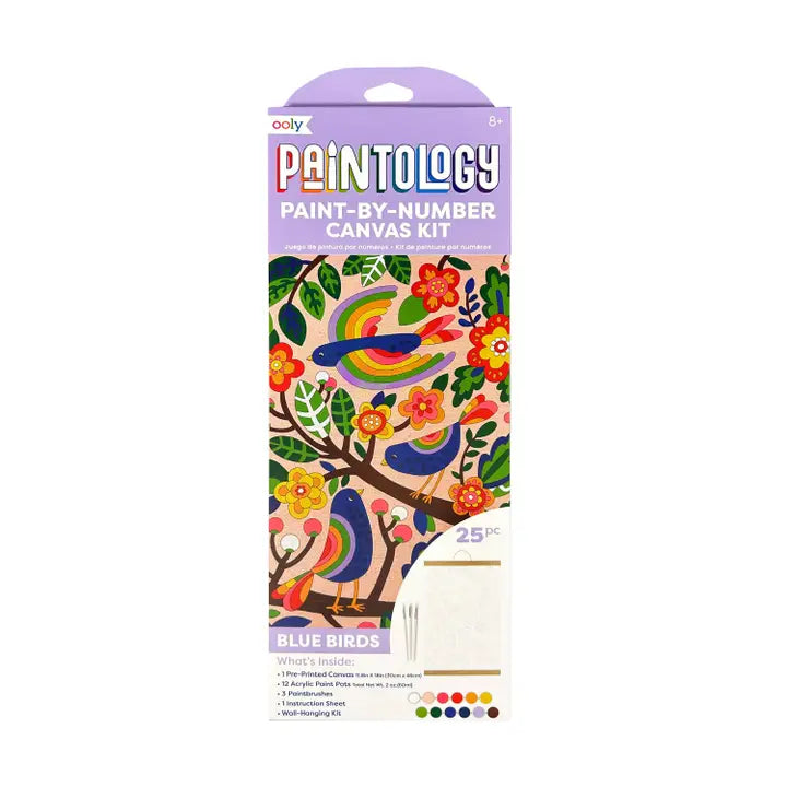 Ooly - Paintology Paint by Number Canvas Kit in Blue Birds