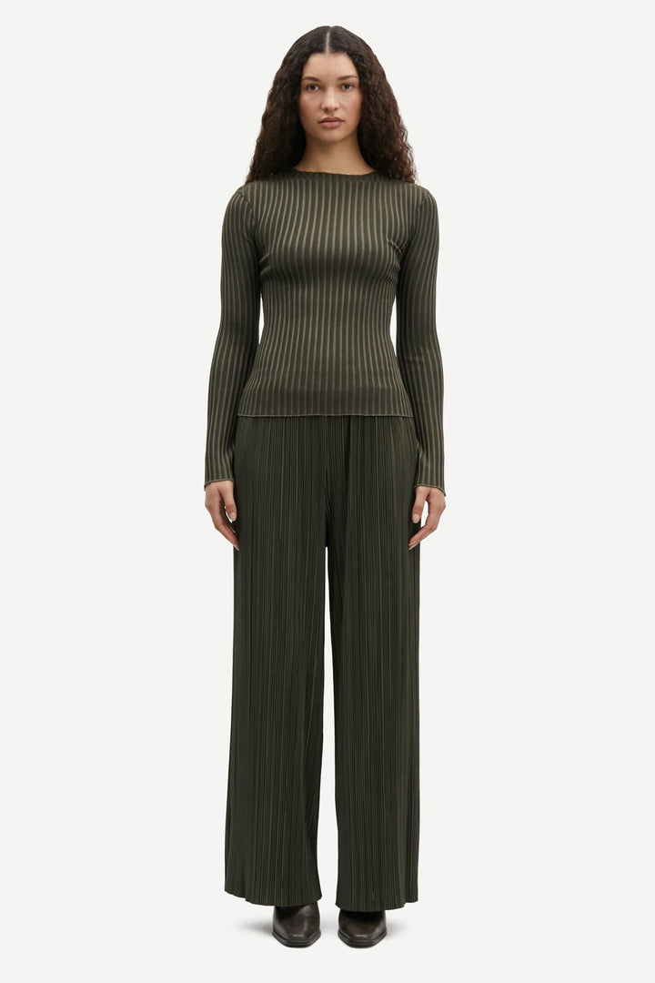 Samsoe Samsoe – Uma Trousers in Forest Night