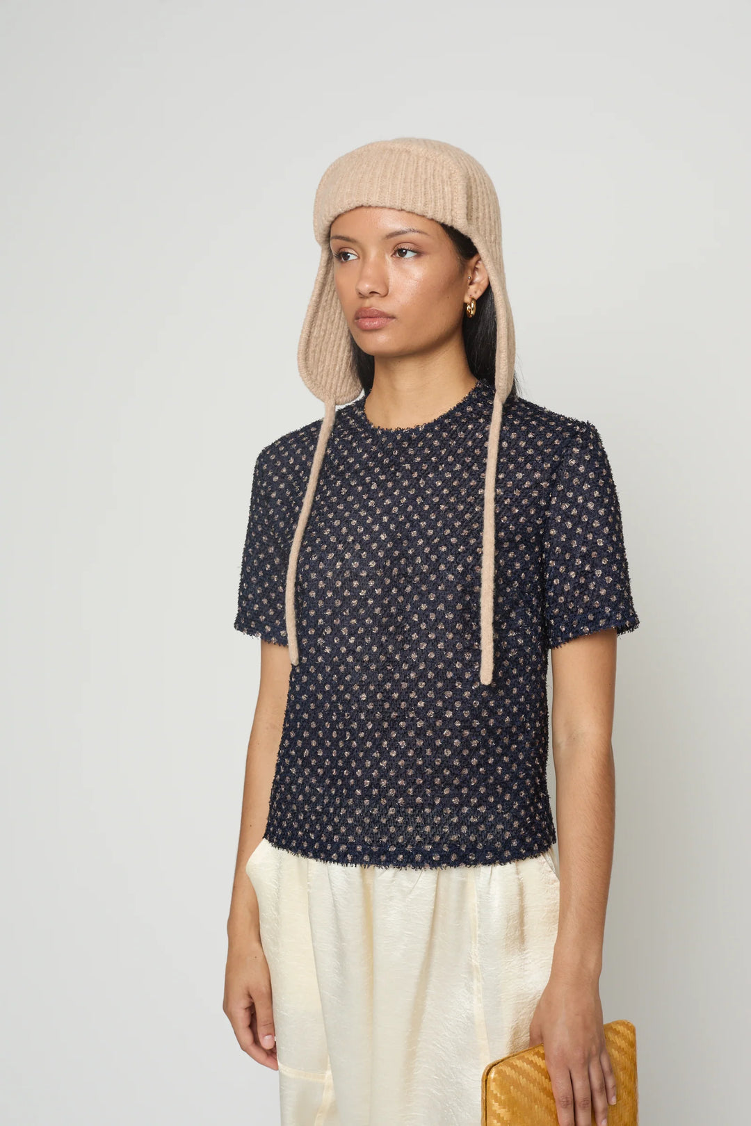 Atelier Delphine – Aviator Hat in Powder