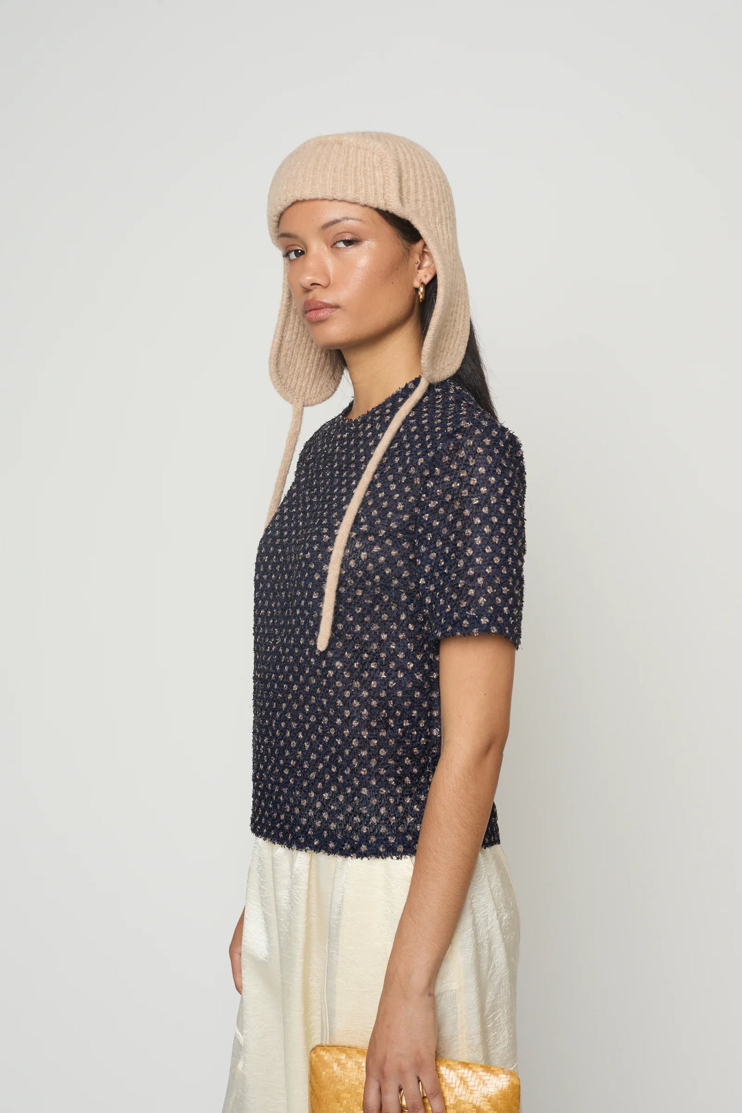 Atelier Delphine – Aviator Hat in Powder