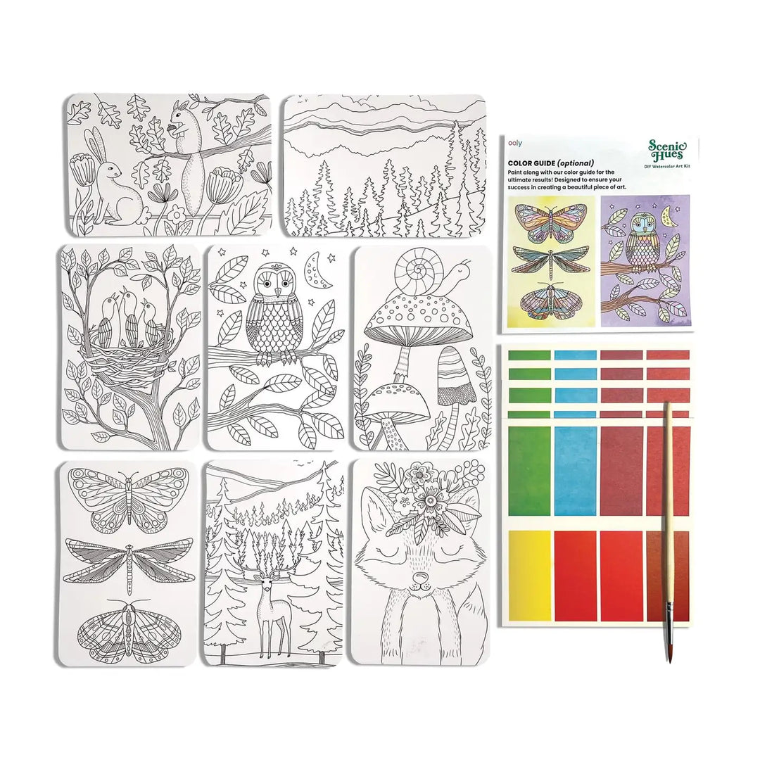 Ooly - Scenic Hues: DIY Watercolor Kit in Forest Adventure