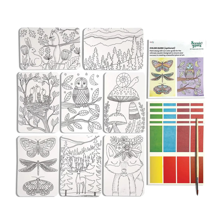 Ooly - Scenic Hues: DIY Watercolor Kit in Forest Adventure