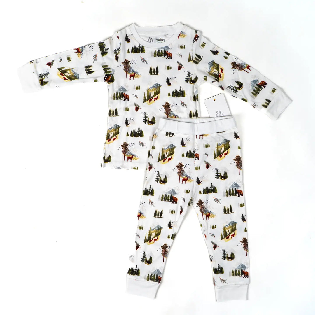 Mady & Max - Bamboo Cotton Blend Two Piece Pajamas in Wilderness