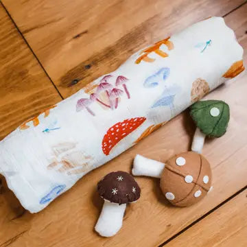 One Canoe Two Paper Co - Mushroom Baby Swaddle