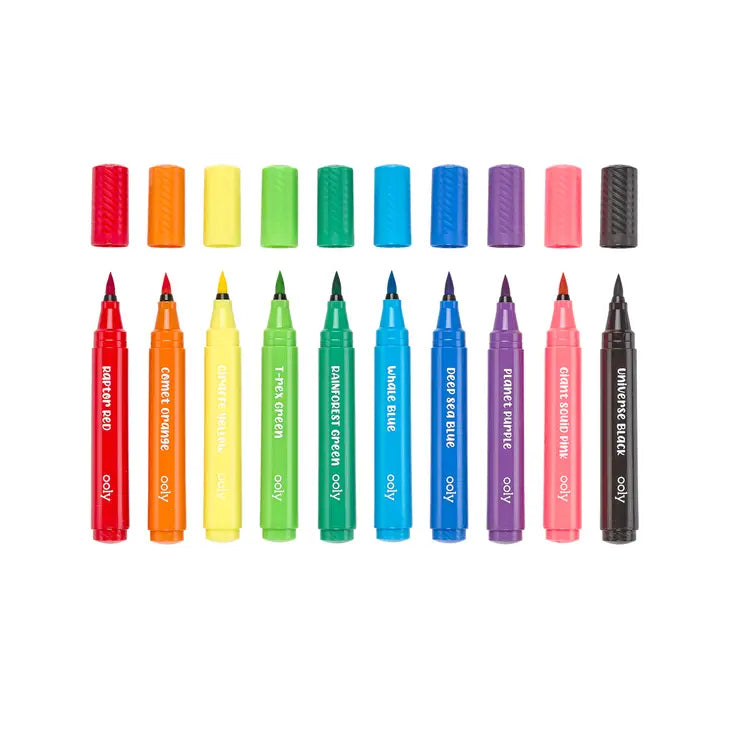 Ooly – Big Bright Brush Markers Set of 10