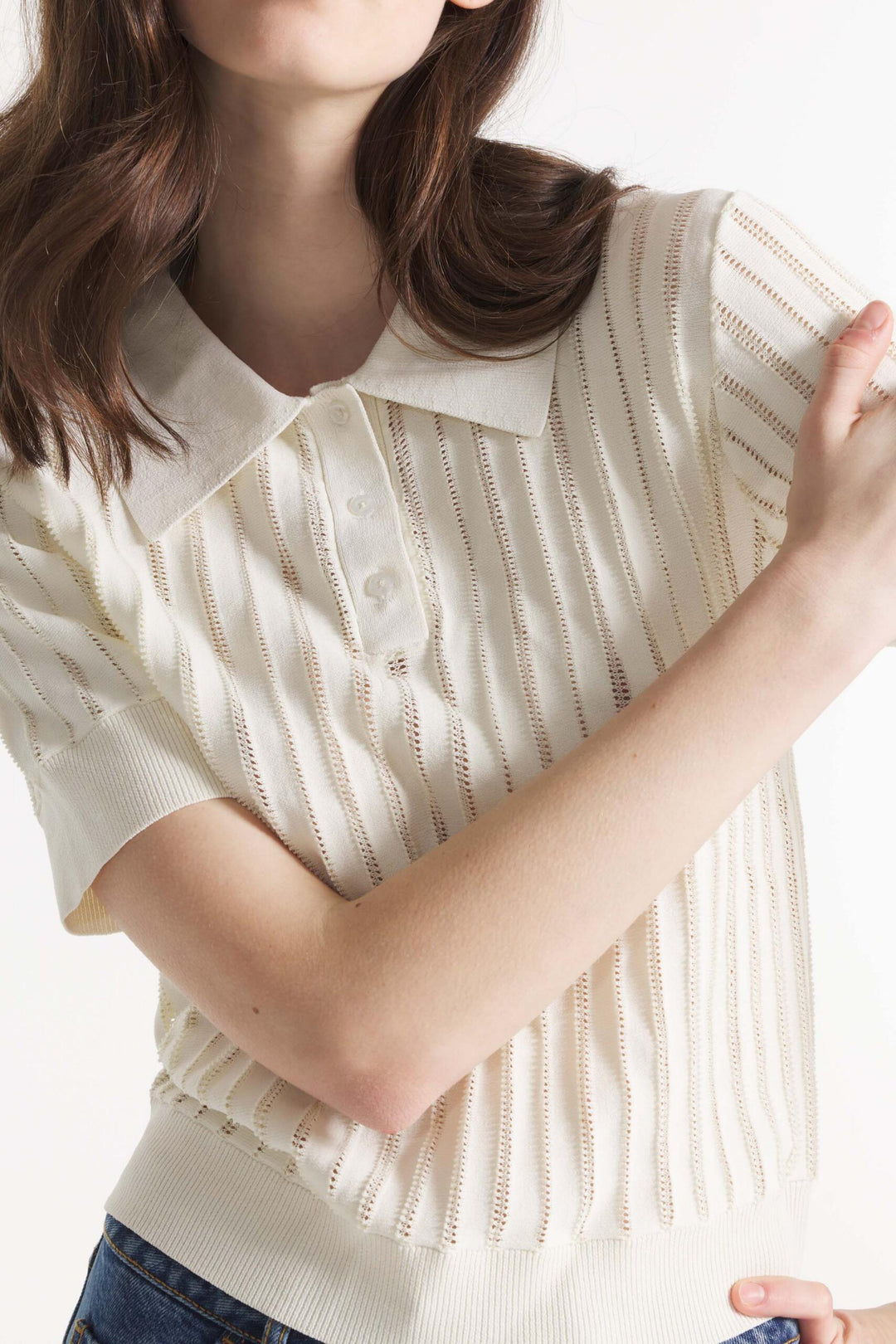 Le Mont Saint Michel - Sally Sheer Sweater in Off White