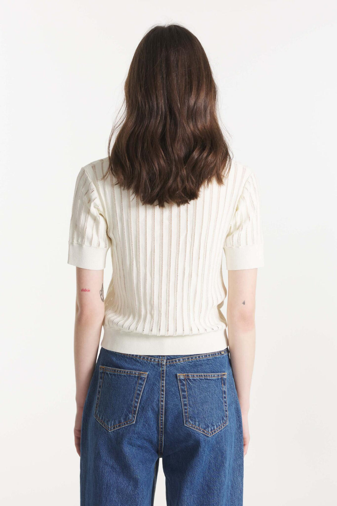 Le Mont Saint Michel - Sally Sheer Sweater in Off White