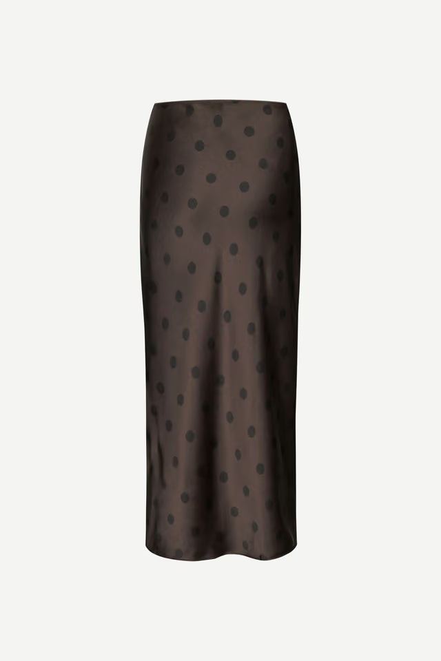Samsoe Samsoe – Saagneta Long Skirt in Mulch Dot