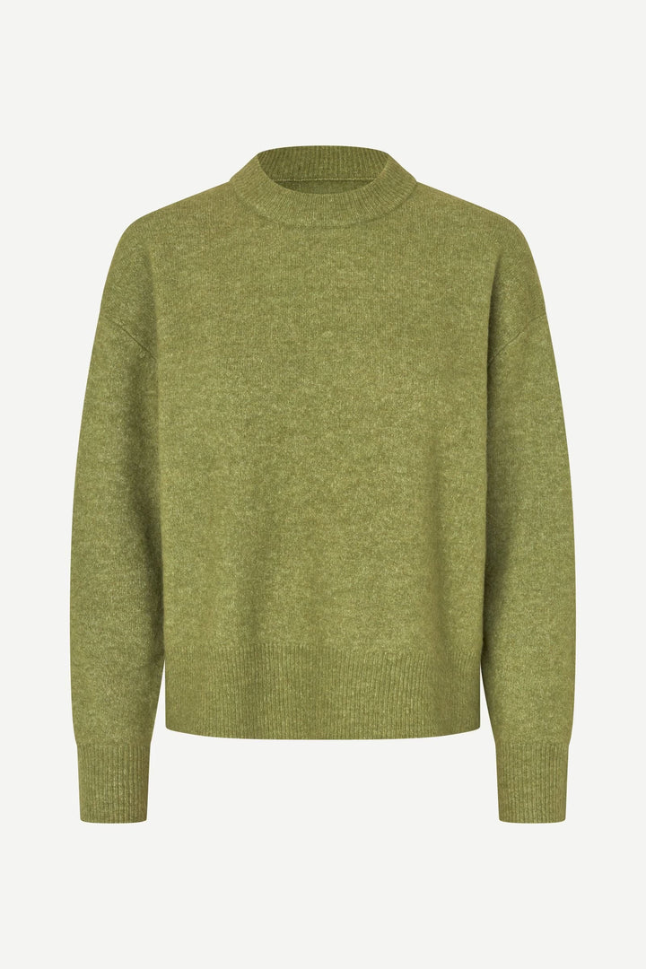 Samsoe Samsoe – Anour o-n Sweater in Mosstone