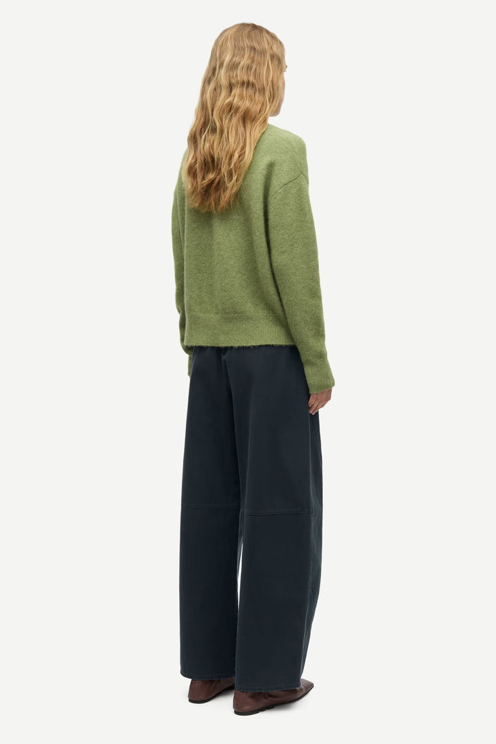 Samsoe Samsoe – Anour o-n Sweater in Mosstone
