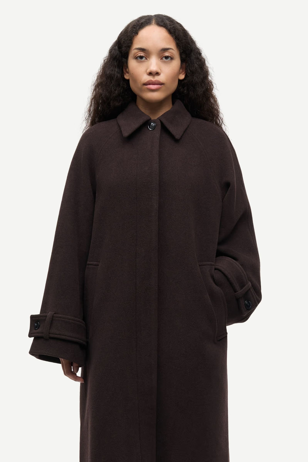 Samsoe Samsoe – Alma Coat in Mole