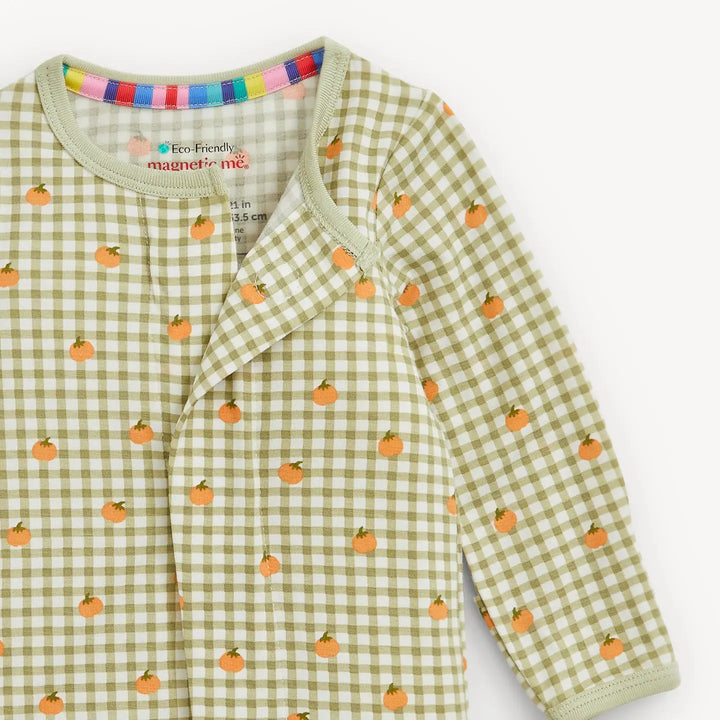 Magnetic Me - Pumpkin Plaid Modal Footie
