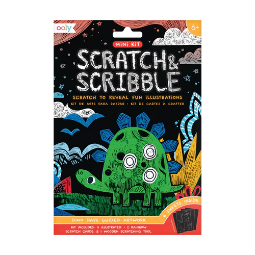 Ooly – Scratch & Scribble Art Kit: Dino Days (7 piece set)