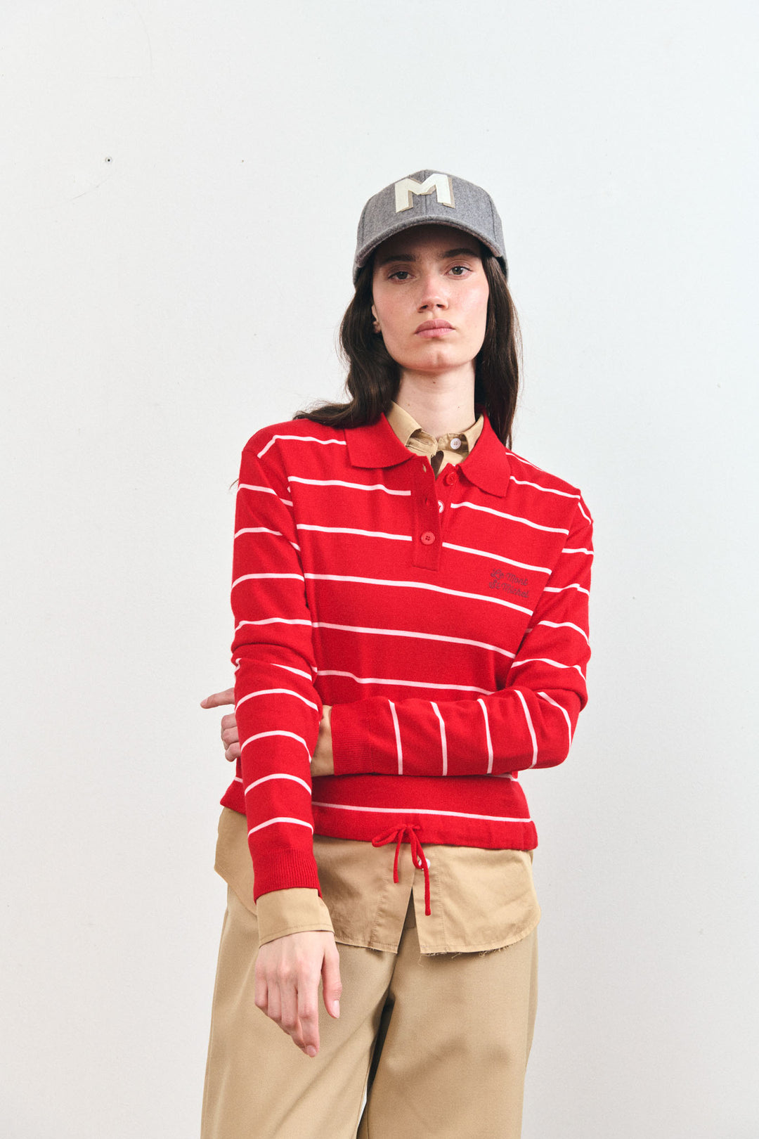 Le Mont Saint Michel - Stessy Striped Sweater in Red