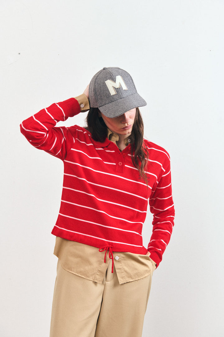Le Mont Saint Michel - Stessy Striped Sweater in Red