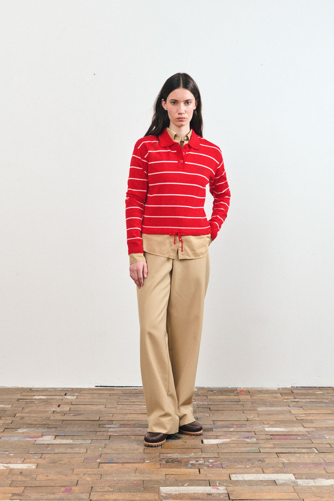 Le Mont Saint Michel - Stessy Striped Sweater in Red