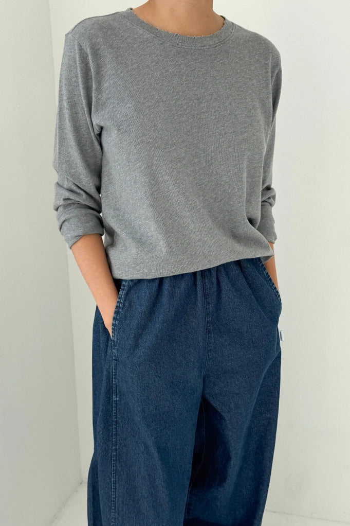 Le Bon Shoppe - Everyday Longsleeve Tee in Melange Grey