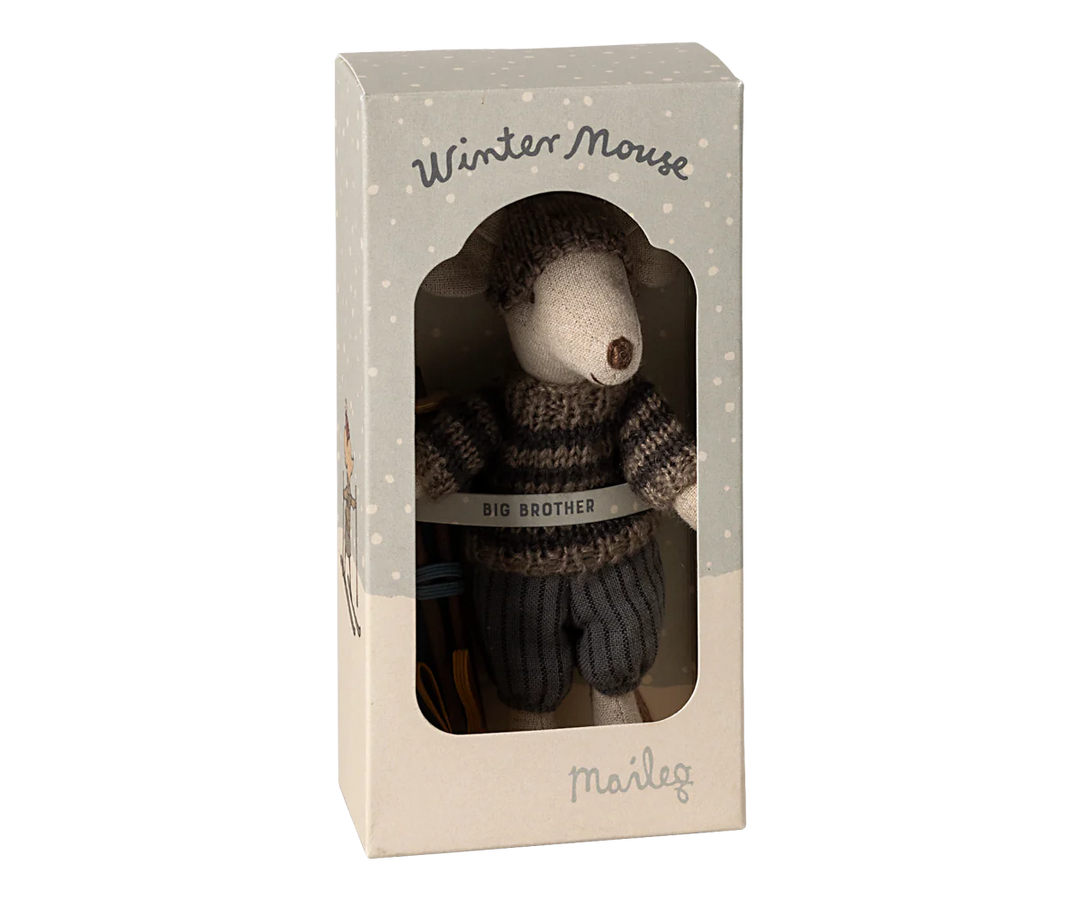 Maileg - Winter Mouse with Ski Set, Big Brother