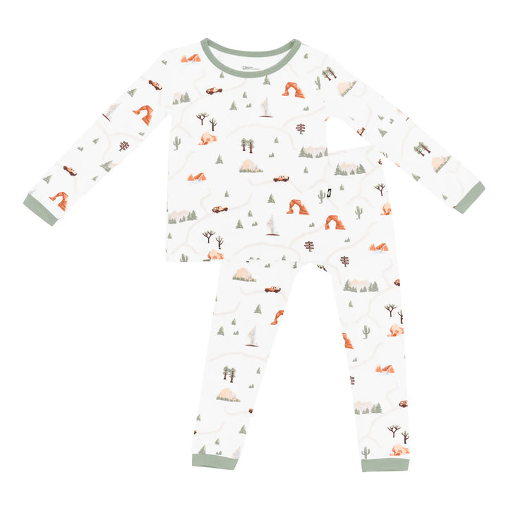 Kyte Baby - Long Sleeve Toddler Pajama Set in Road Trip