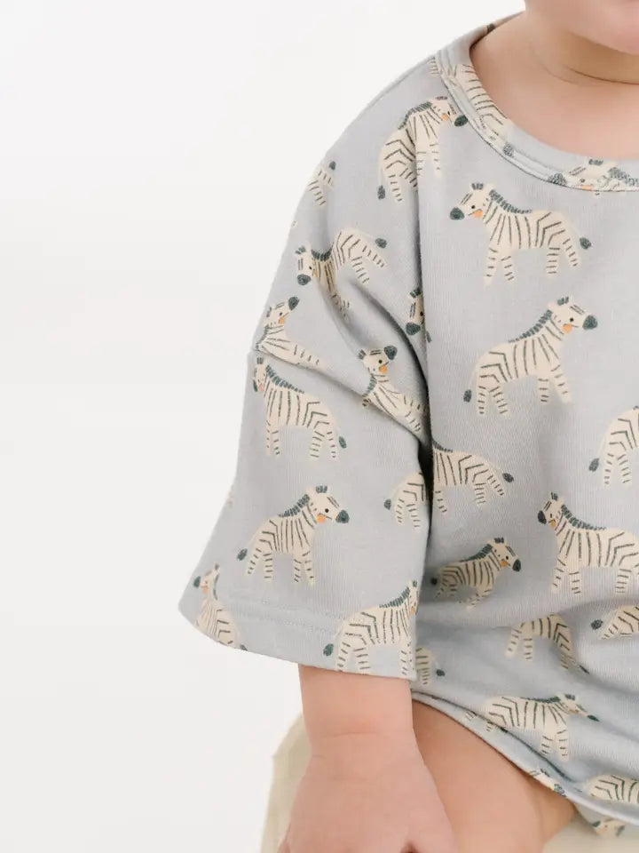 Little One Shop – Slouchy Set in Zebra Friends