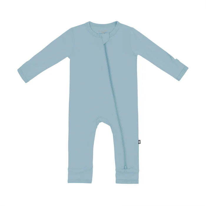 Kyte Baby – Bamboo Zippered Romper in Dusty Blue