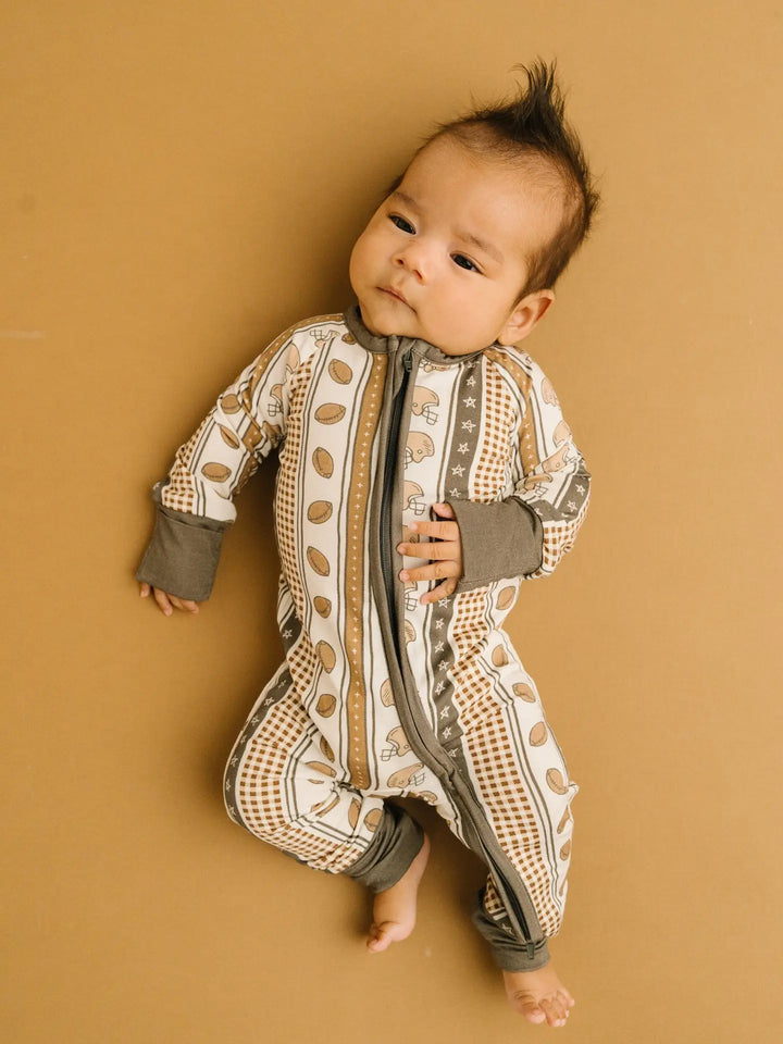 Little One Shop – Touchdown Stripe Bamboo Sleeper