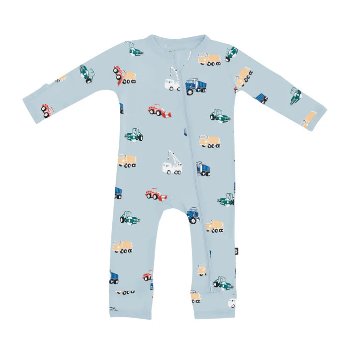 Kyte Baby – Bamboo Zippered Romper in Construction