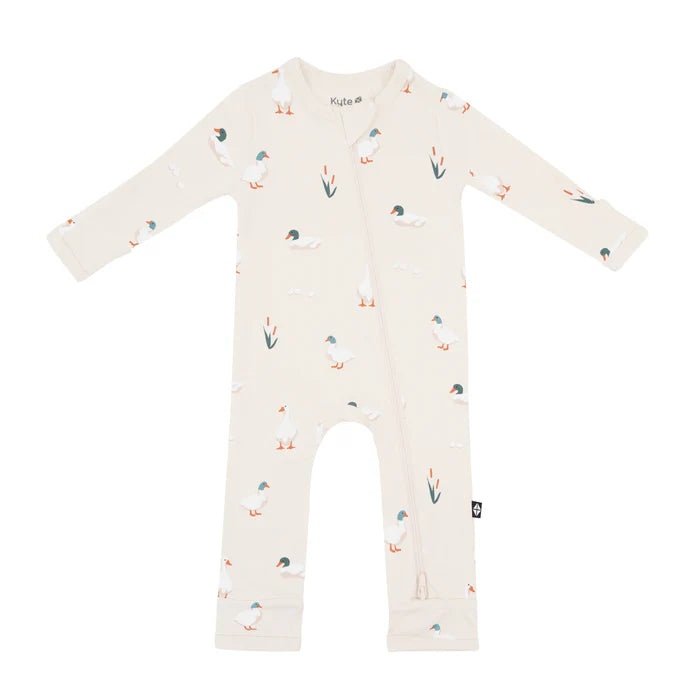 Kyte Baby – Bamboo Zippered Romper in Duck