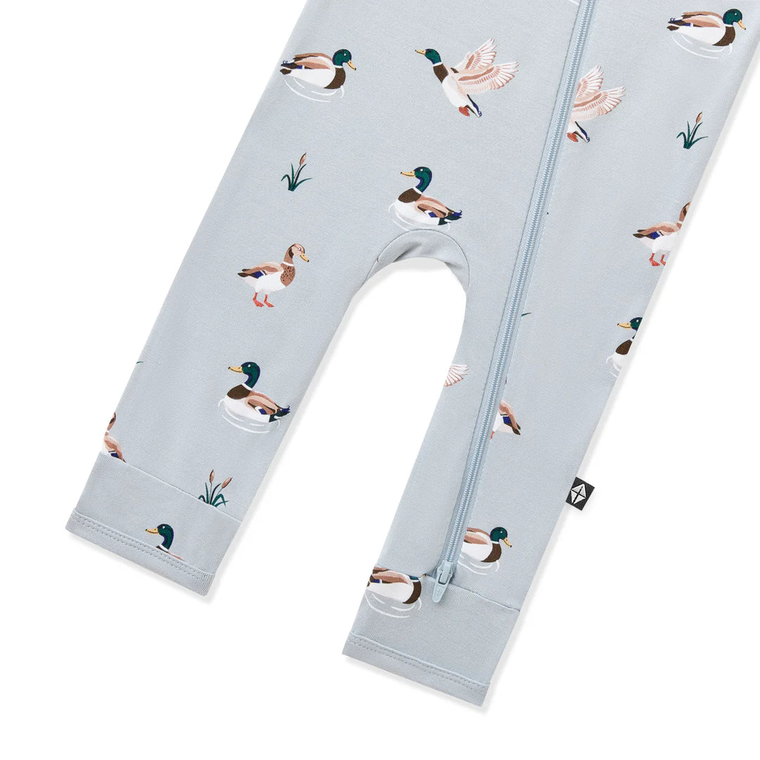 Kyte Baby - Zippered Romper in Mallard Duck