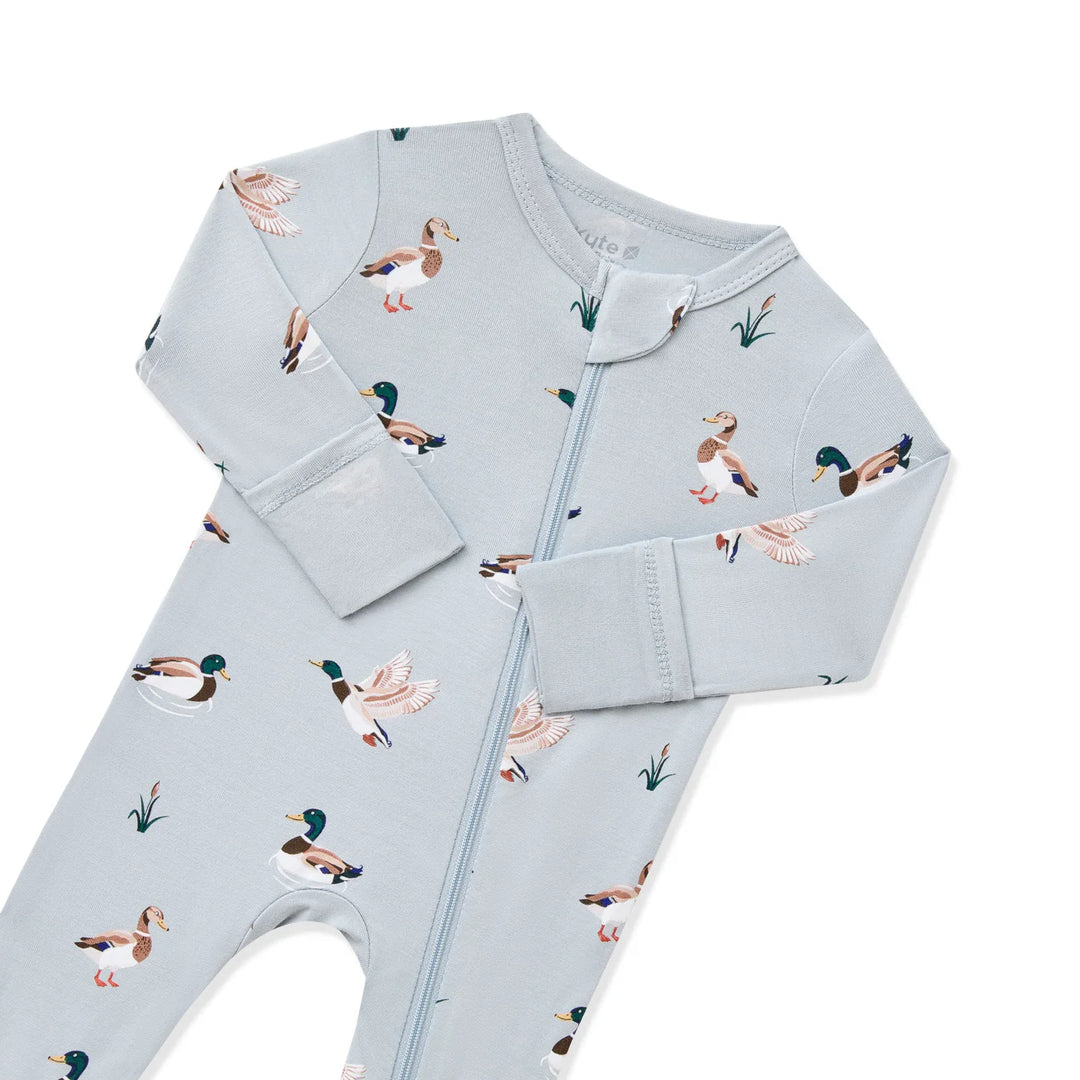 Kyte Baby - Zippered Romper in Mallard Duck