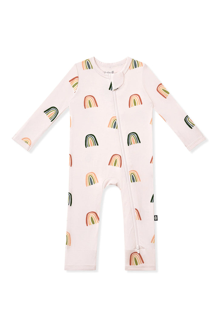 Kyte Baby - Zippered Romper in Retro Rainbow