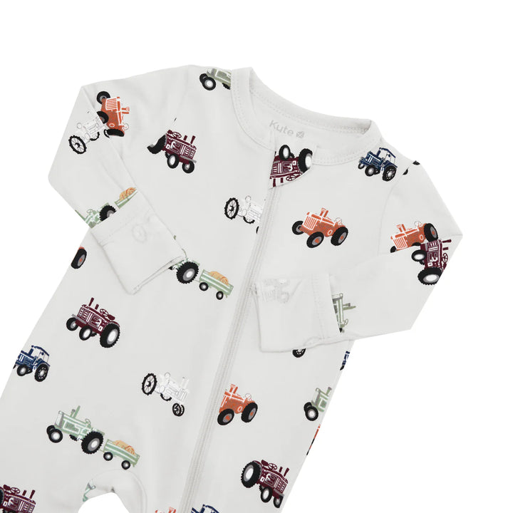 Kyte Baby – Bamboo Zippered Romper in Tractor