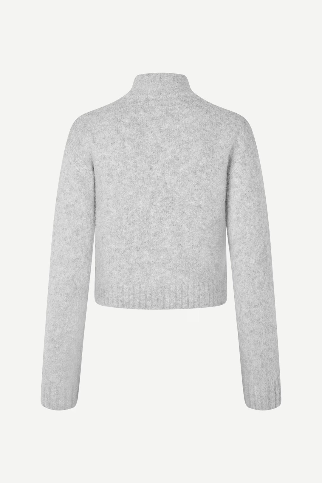 Samsoe Samsoe - Sajeanne Zip Cardigan in Light Grey Melange