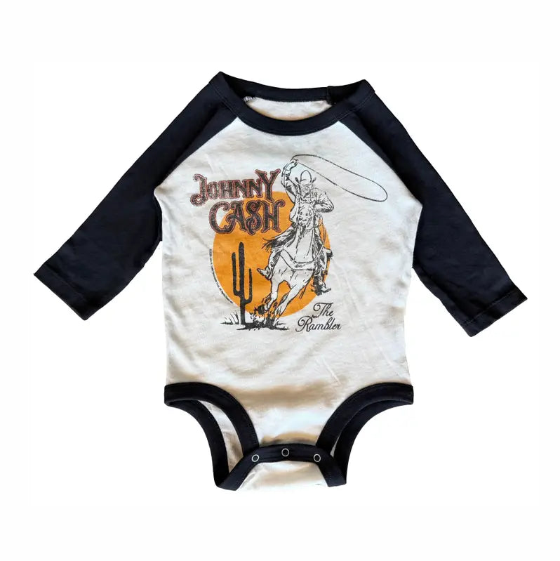 Rowdy Sprout - Johnny Cash Rambler Raglan Onsie