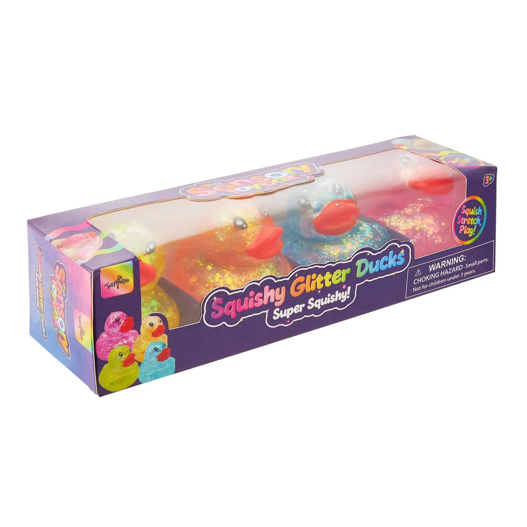 Scrunchems® 4 Pack Glitter Duck Squishy