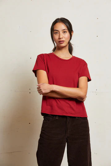 Perfect White Tee - Harley Boxy Crew in Maple