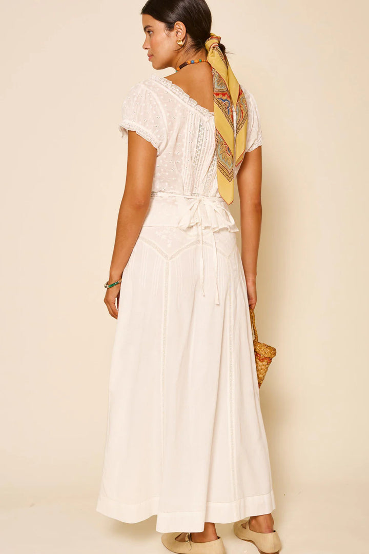RIXO - Vienne Skirt in Ivory