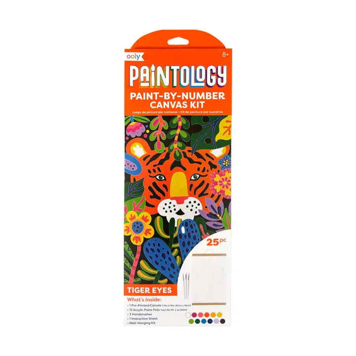 Ooly - Paintology Paint by Number Canvas Kit in Tiger Eyes
