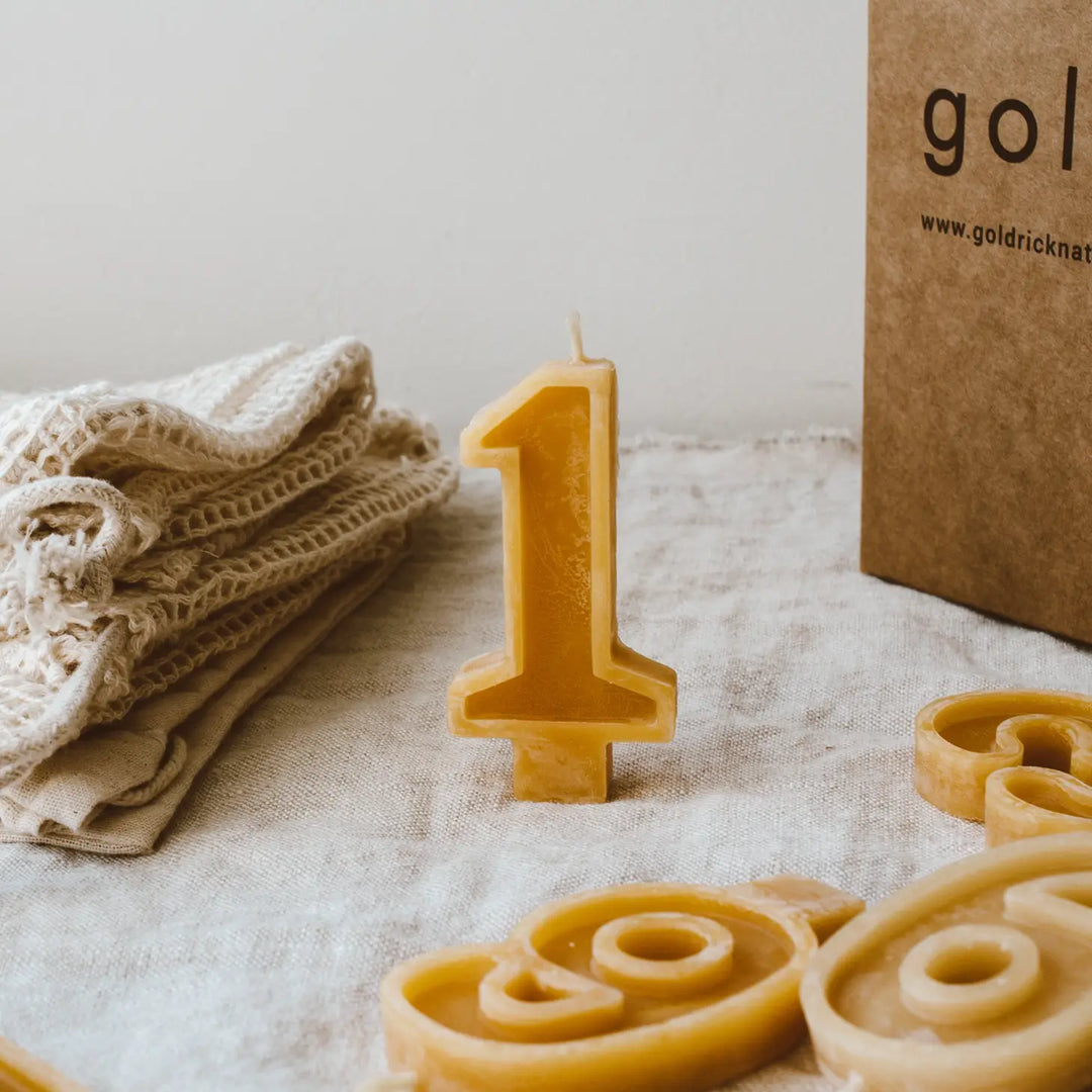 Goldrick – Handmade Beeswax Number Candles